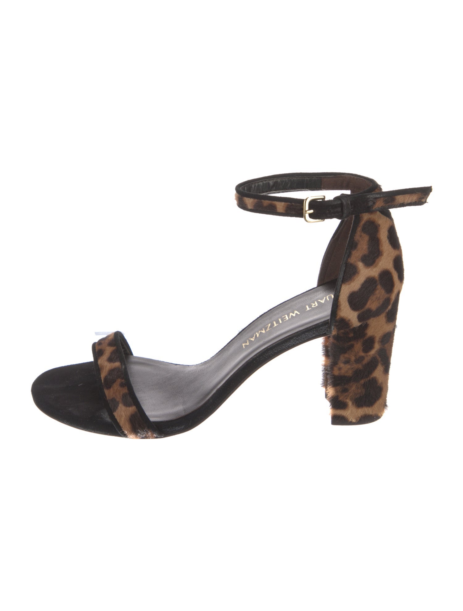 Stuart Weitzman Ponyhair Animal Print Sandals