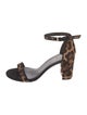 Stuart Weitzman Ponyhair Animal Print Sandals
