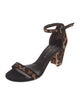 Stuart Weitzman Ponyhair Animal Print Sandals