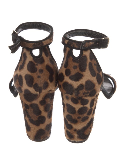 Stuart Weitzman Ponyhair Animal Print Sandals