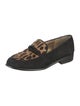 Stuart Weitzman Suede Animal Print Loafers