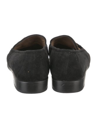 Stuart Weitzman Suede Animal Print Loafers