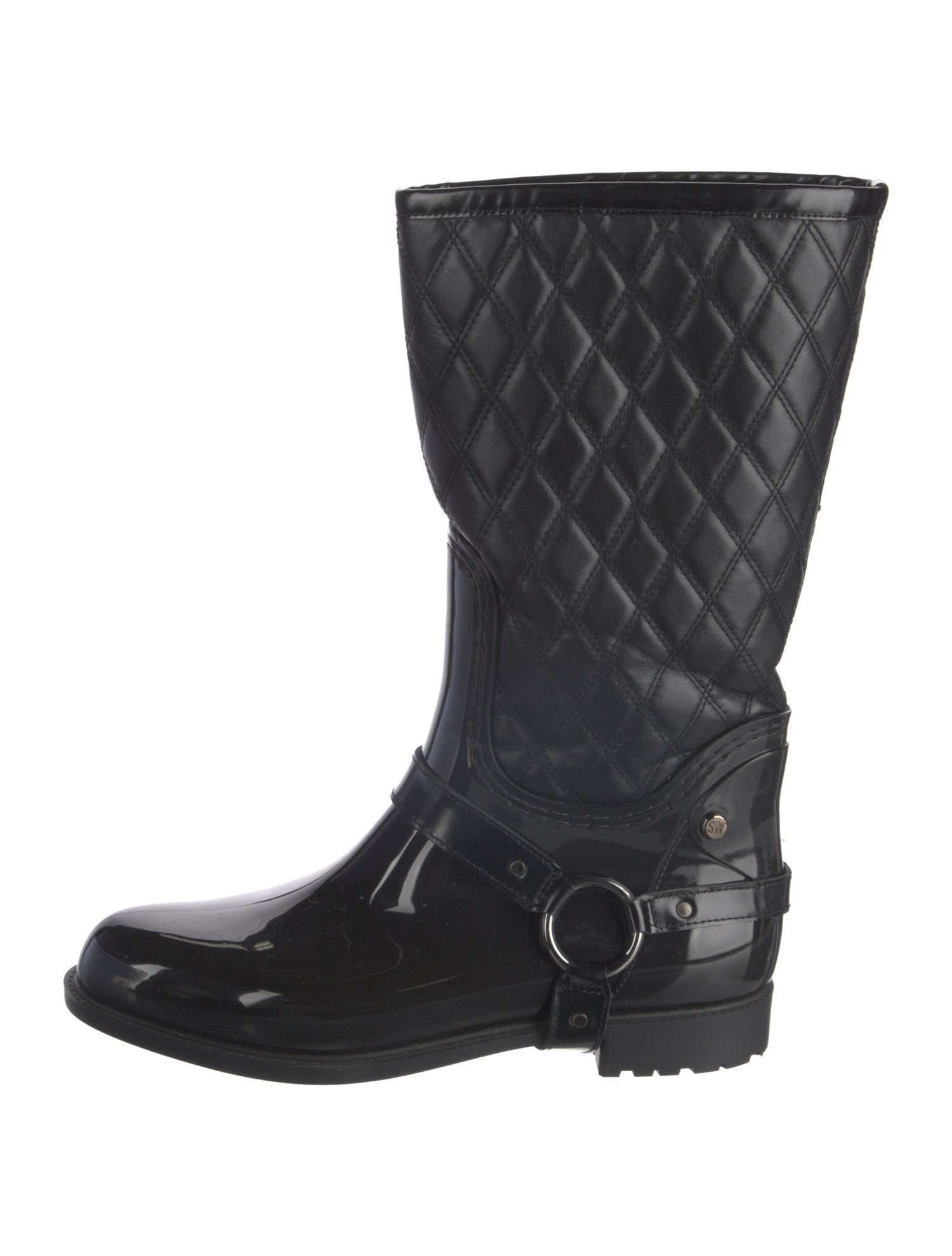 Stuart Weitzman Leather Rain Boots