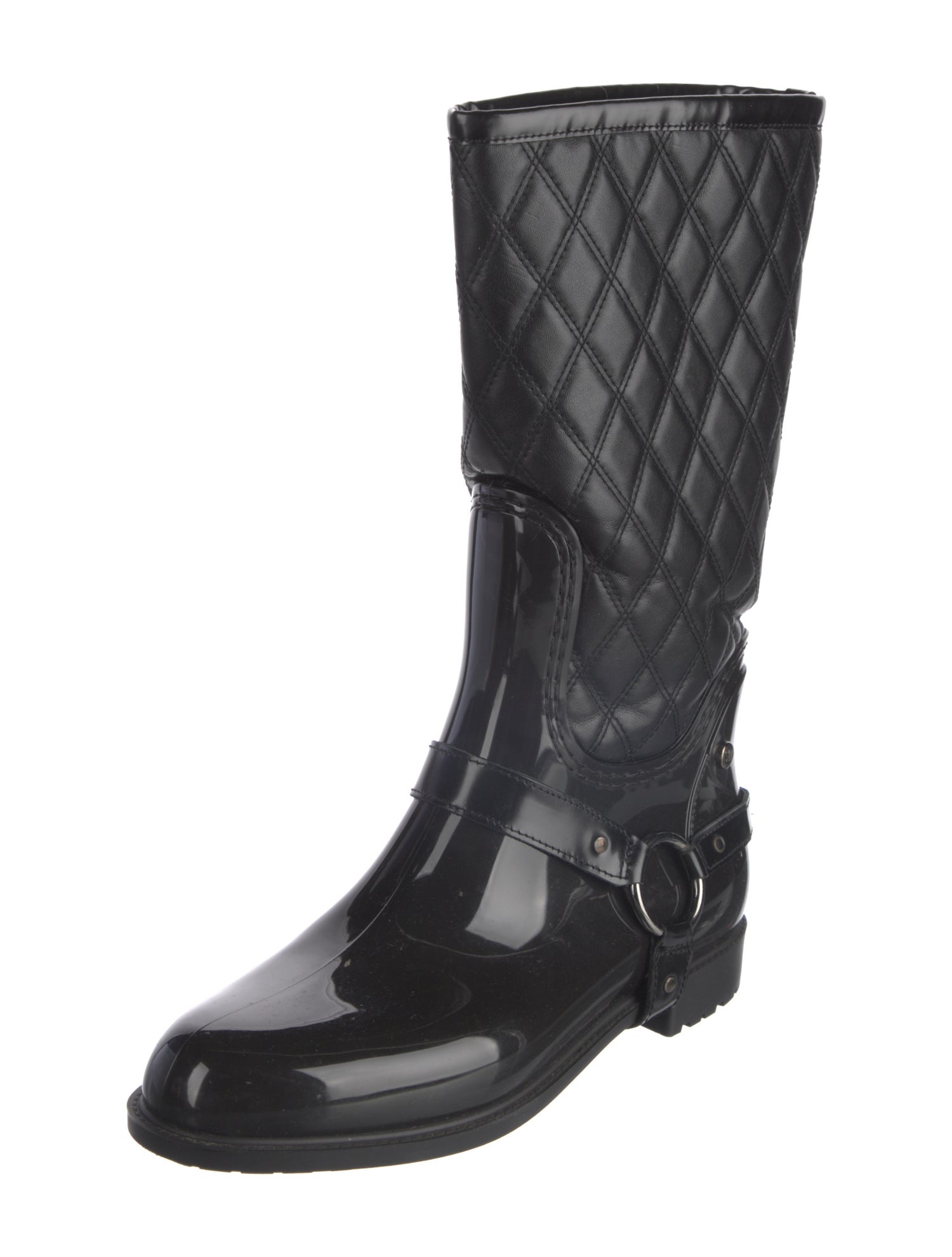 Stuart Weitzman Leather Rain Boots
