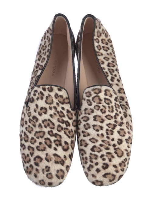 Stuart Weitzman Ponyhair Animal Print Loafers