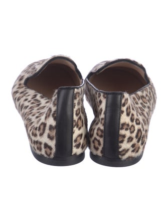 Stuart Weitzman Ponyhair Animal Print Loafers