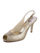 Stuart Weitzman Glitter Glitter Accents Slingback Pumps