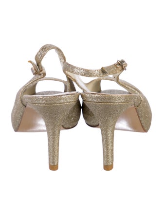 Stuart Weitzman Glitter Glitter Accents Slingback Pumps