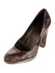Stuart Weitzman Embossed Leather Animal Print Pumps