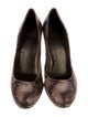 Stuart Weitzman Embossed Leather Animal Print Pumps