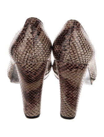 Stuart Weitzman Embossed Leather Animal Print Pumps