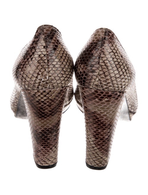 Stuart Weitzman Embossed Leather Animal Print Pumps