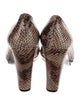 Stuart Weitzman Embossed Leather Animal Print Pumps