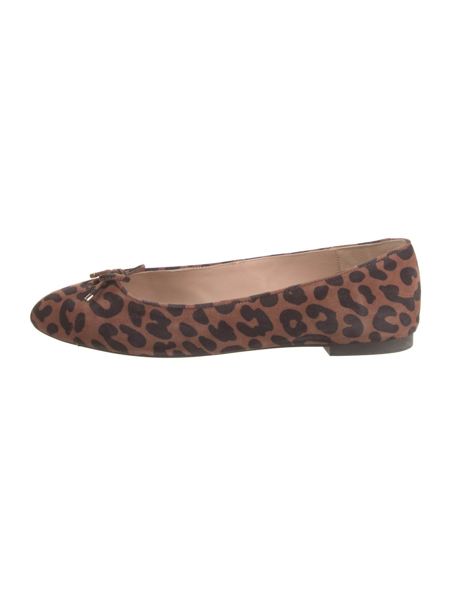 Stuart Weitzman Suede Animal Print Ballet Flats