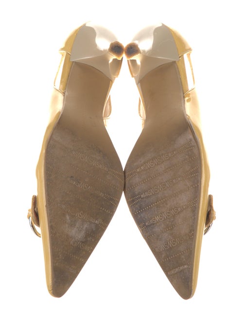 Stuart Weitzman Patent Leather Cutout Accent Pumps