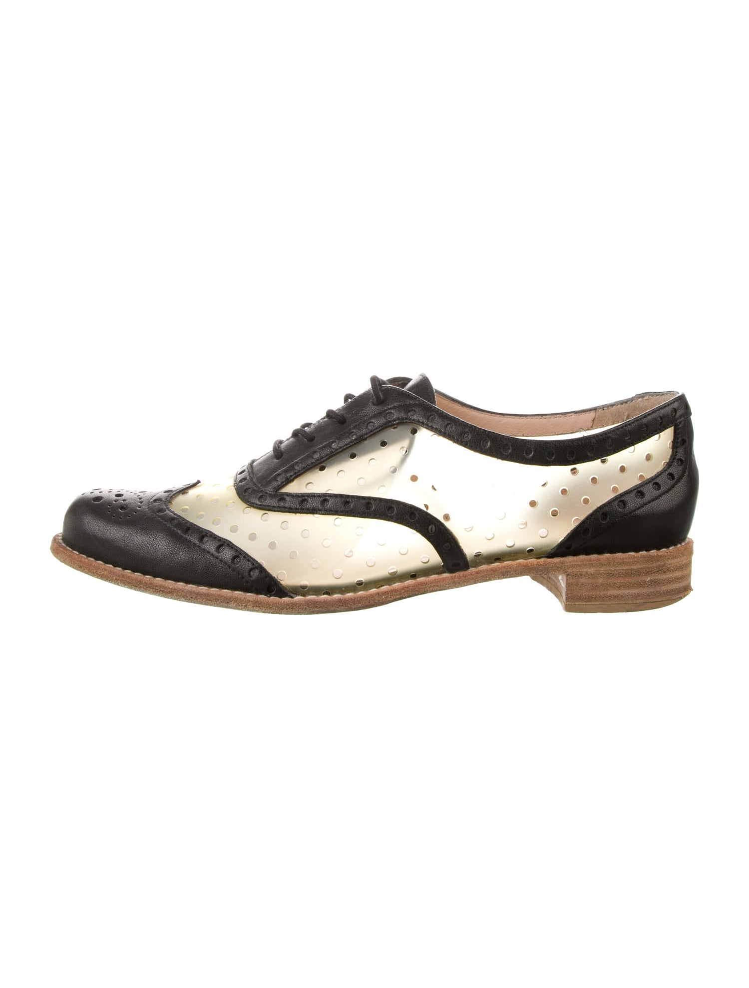 Stuart Weitzman Leather Colorblock Pattern Sneakers