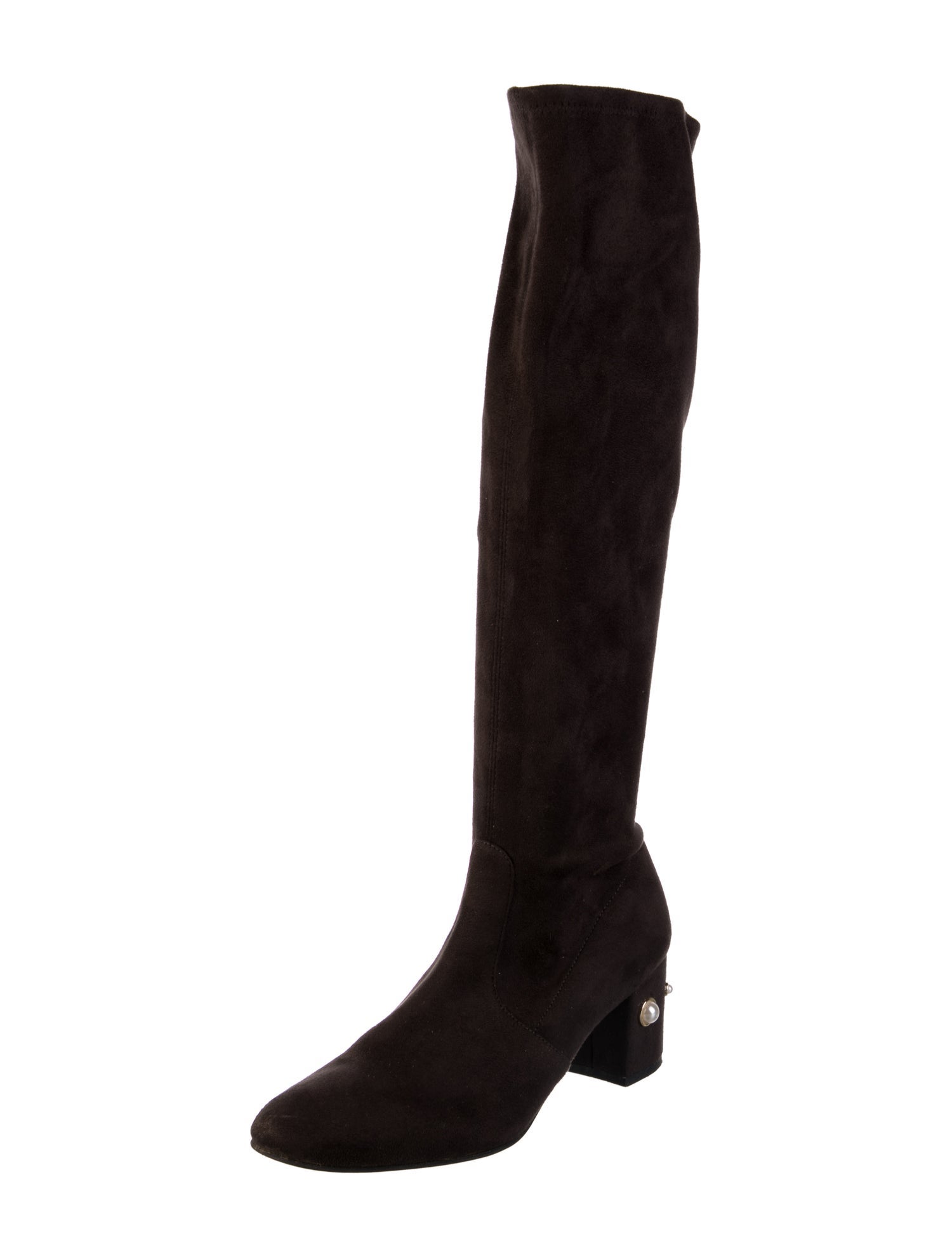 Stuart Weitzman Suede Beaded Accents Boots