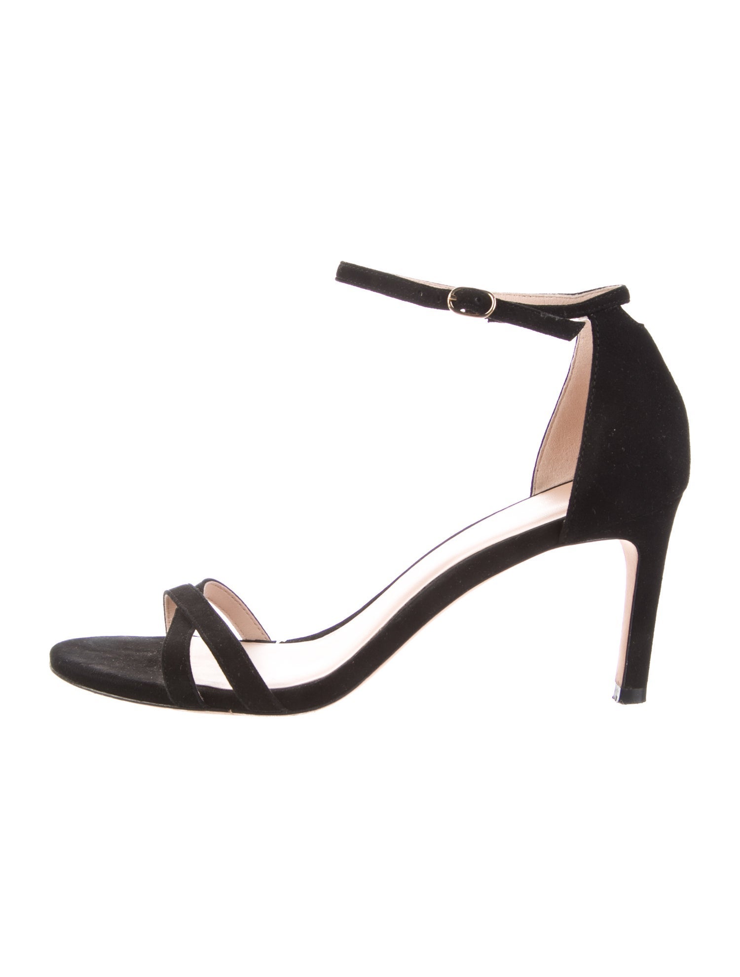 Stuart Weitzman Suede Cutout Accent Sandals