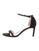 Stuart Weitzman Suede Cutout Accent Sandals