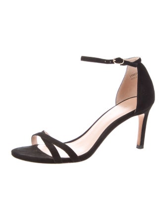 Stuart Weitzman Suede Cutout Accent Sandals