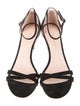 Stuart Weitzman Suede Cutout Accent Sandals