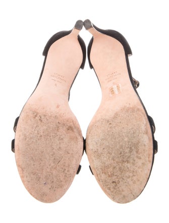 Stuart Weitzman Suede Cutout Accent Sandals