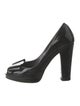Stuart Weitzman Patent Leather Bow Accents Pumps