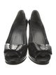 Stuart Weitzman Patent Leather Bow Accents Pumps