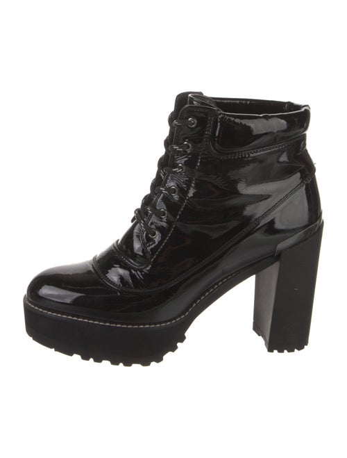 Stuart Weitzman Patent Leather Combat Boots