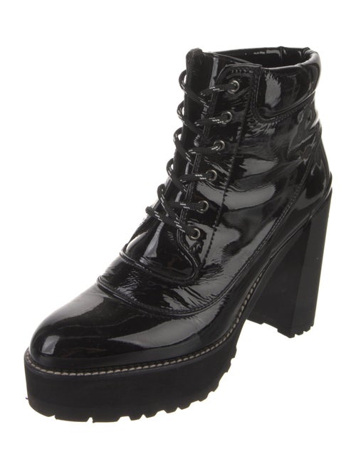 Stuart Weitzman Patent Leather Combat Boots