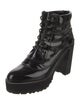 Stuart Weitzman Patent Leather Combat Boots
