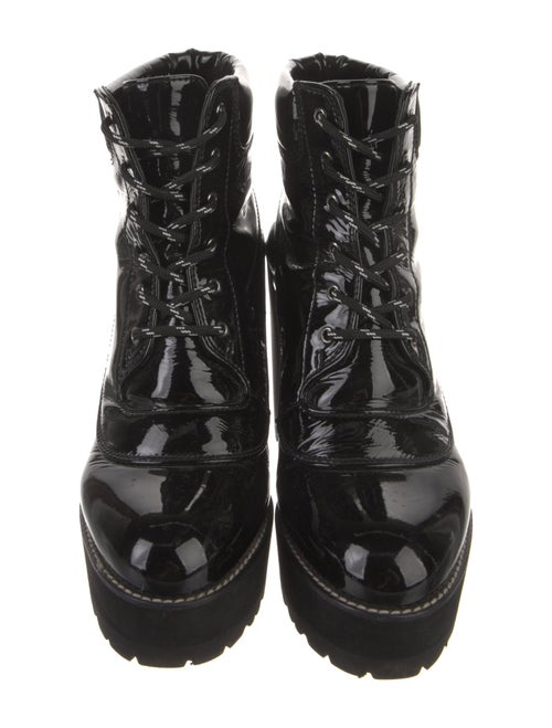 Stuart Weitzman Patent Leather Combat Boots