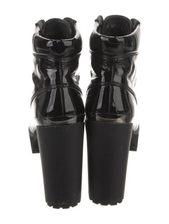 Stuart Weitzman Patent Leather Combat Boots