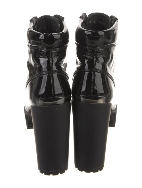 Stuart Weitzman Patent Leather Combat Boots