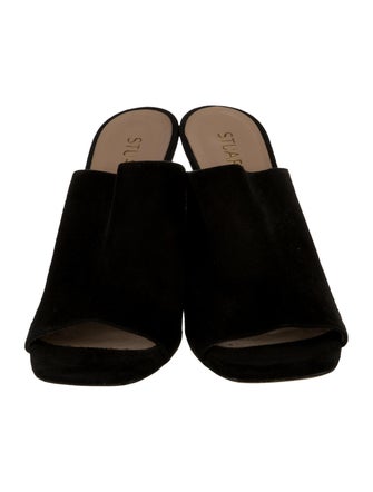 Stuart Weitzman Suede Slides