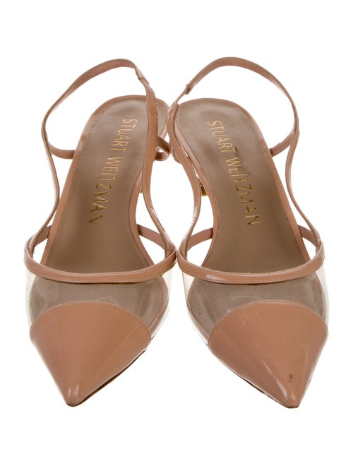 Stuart Weitzman Patent Leather Slingback Pumps