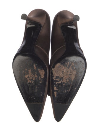 Stuart Weitzman Satin Crystal Embellishments Pumps