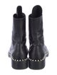 Stuart Weitzman Leather Beaded Accents Combat Boots