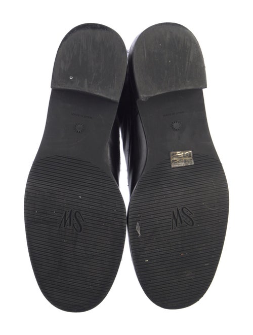 Stuart Weitzman Leather Beaded Accents Combat Boots