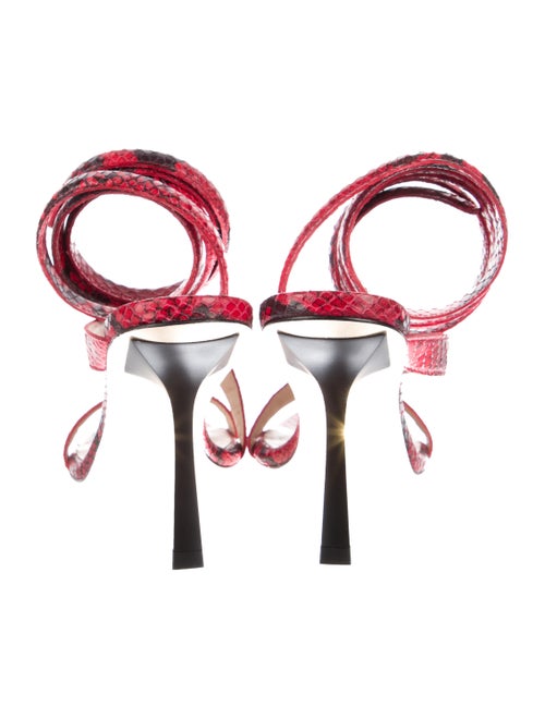 Stuart Weitzman Leather Animal Print Gladiator Sandals