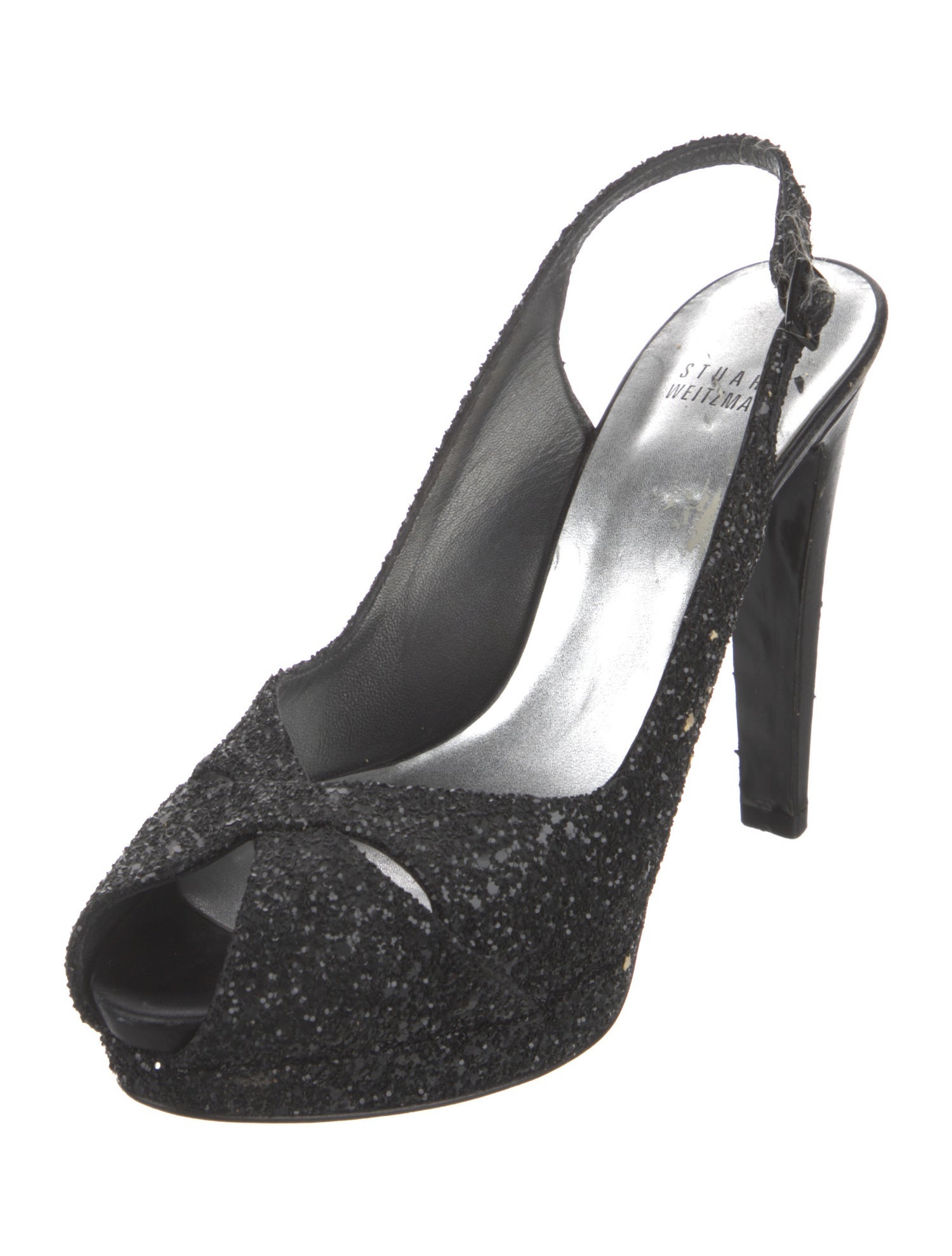 Stuart Weitzman Glitter Slingback Pumps