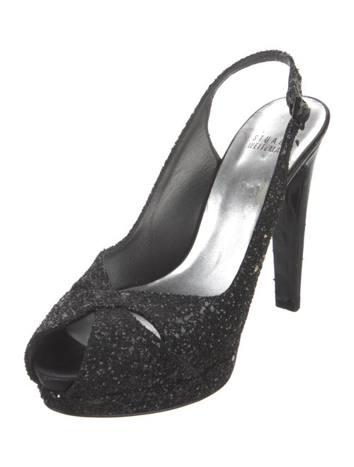 Stuart Weitzman Glitter Slingback Pumps