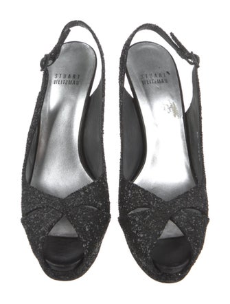 Stuart Weitzman Glitter Slingback Pumps