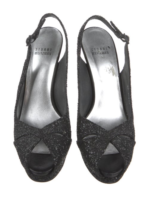 Stuart Weitzman Glitter Slingback Pumps