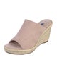 Stuart Weitzman Suede Braided Accents Espadrilles
