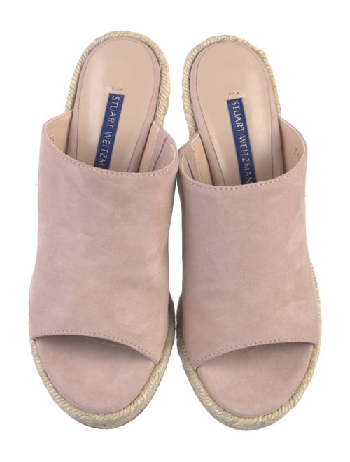 Stuart Weitzman Suede Braided Accents Espadrilles