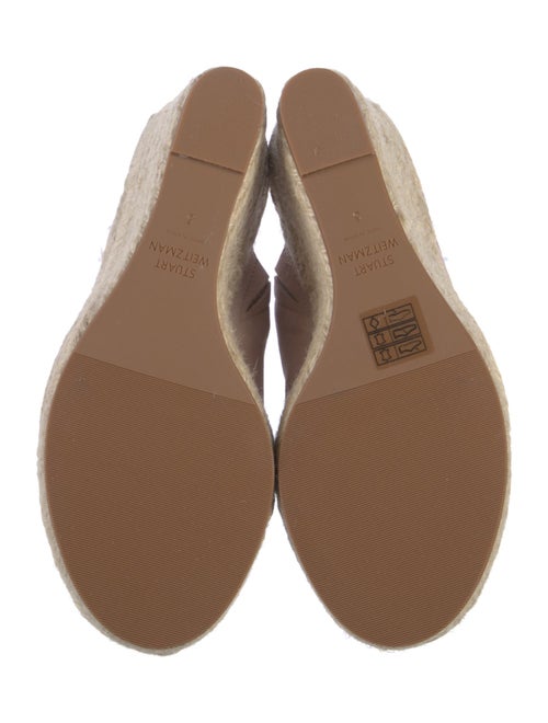 Stuart Weitzman Suede Braided Accents Espadrilles