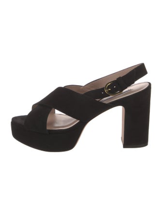 Stuart Weitzman Suede Slingback Sandals