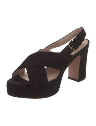 Stuart Weitzman Suede Slingback Sandals