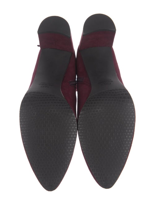 Stuart Weitzman Suede Leather Trim Embellishment Boots
